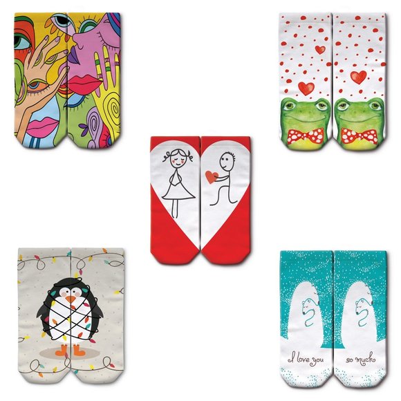 Valentine's Day Socks - 5 Pairs - Picture 1 of 6